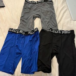 Large men’s compression shorts, 3 pack